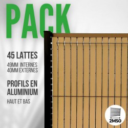 brise vue couleur teck