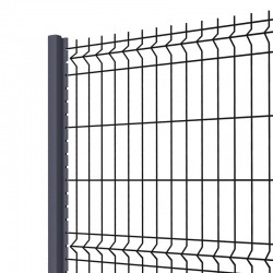 Panneau de clôture rigide gris