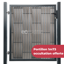 portillon pour clôture noir