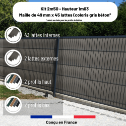 Kit 2m50 - Hauteur 1m03...