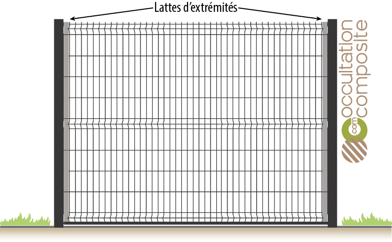 Pose des lattes d'extrémité